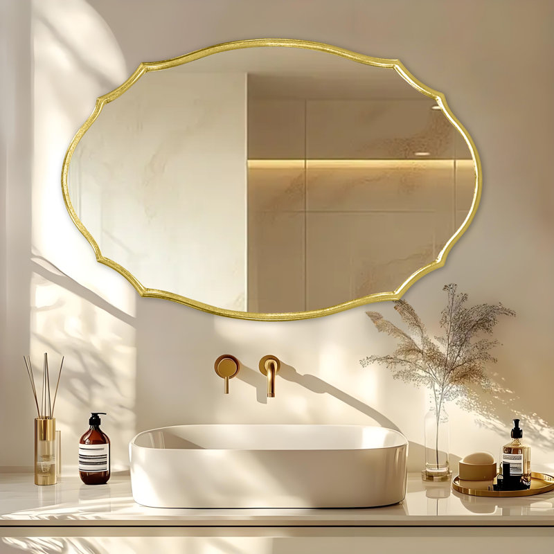 Miroir d'appoint plat, Doré