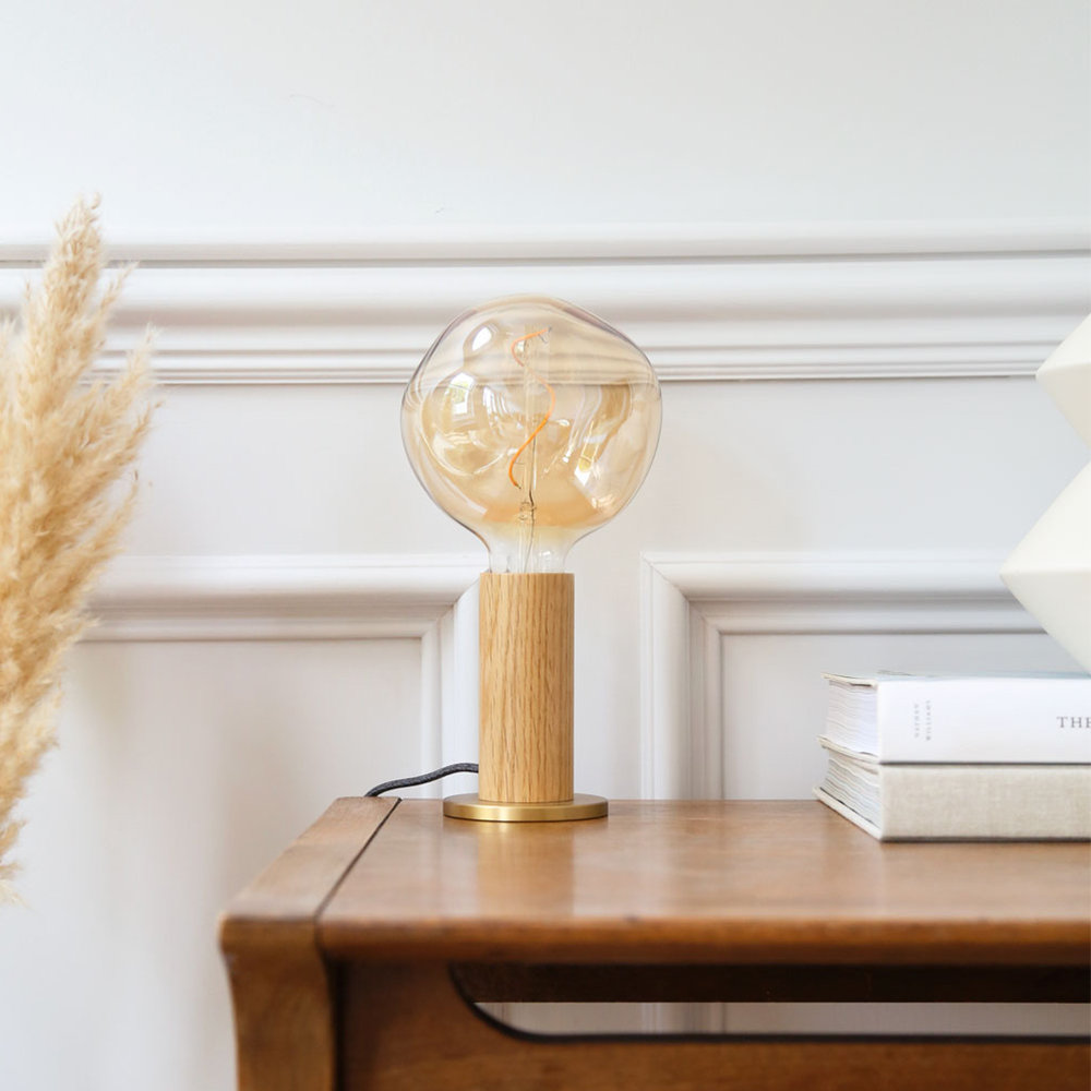 Knuckle Novelty Lamp, Oak