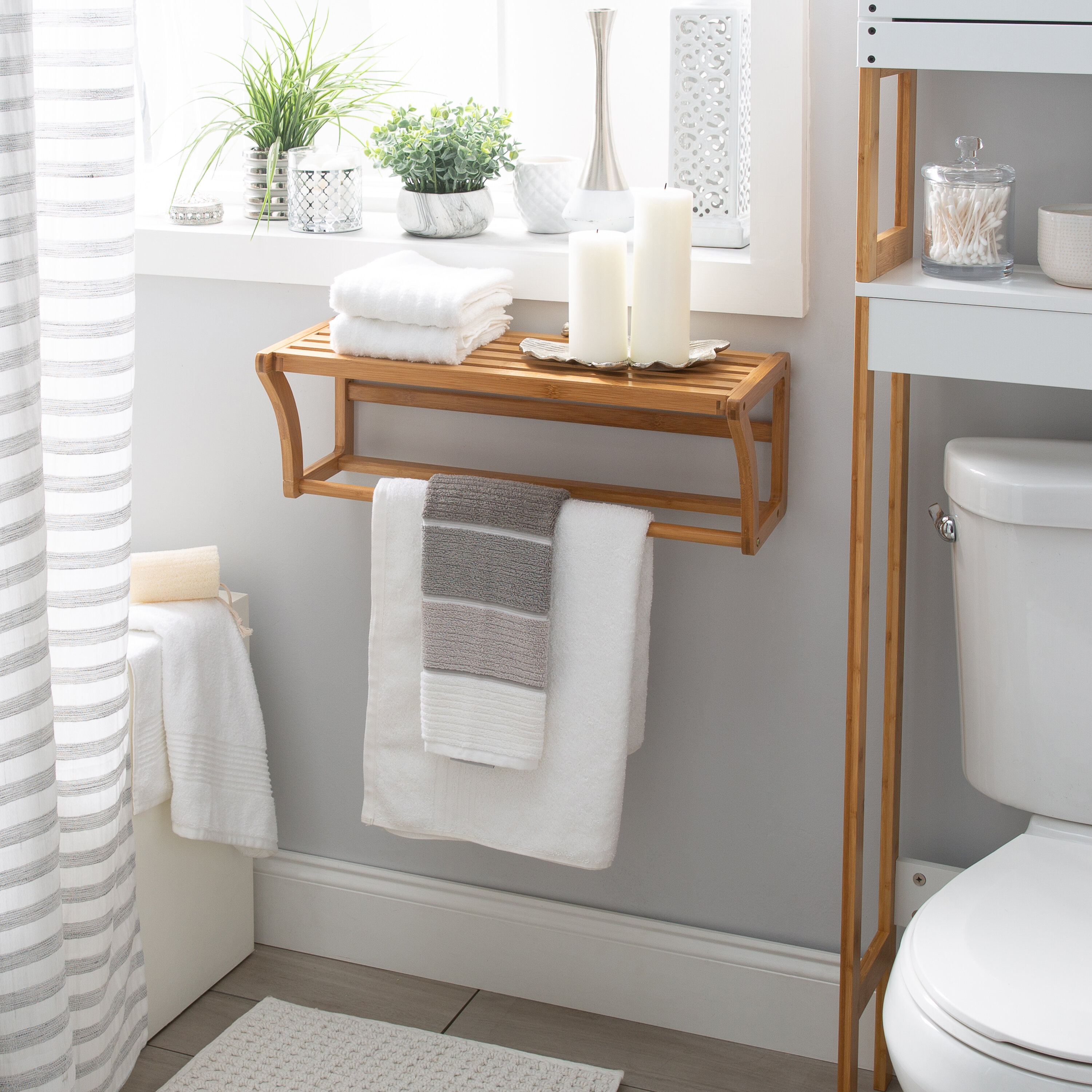 Bay Isle Home Larock Accent Shelf with Towel Bar & Reviews