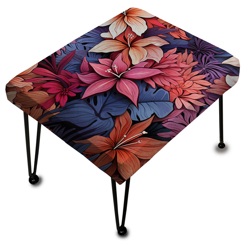 Coral Mirage Ii - motif tropical - repose-pieds rectangulaire tropical