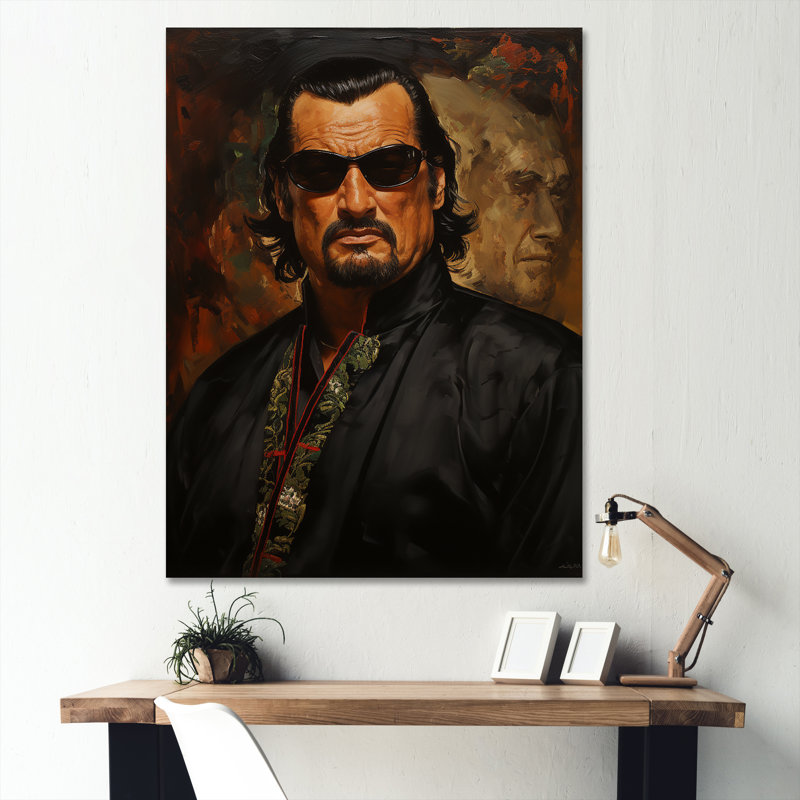 Portrait de Seagal par Kitterville Steven, H 44 po x l 34 po x P 1,5 po, Toile tendue