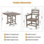 Ensemble repas d'extérieur avec table carrée et 2 fauteuils-131364105