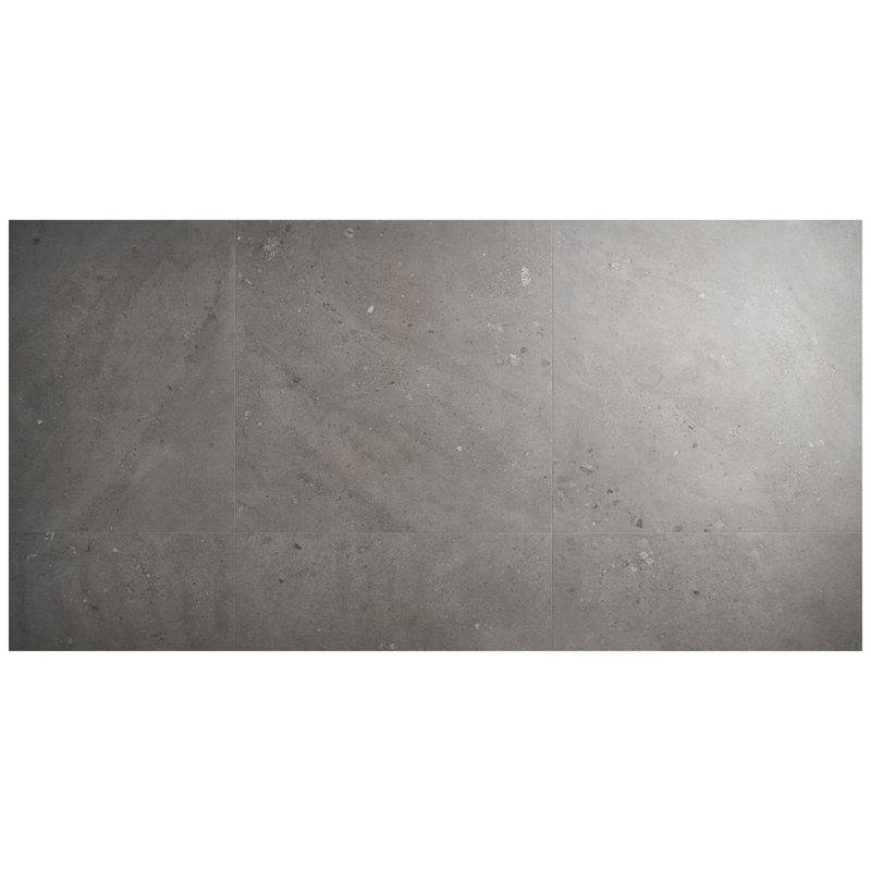 Valenti Petite X 35 po Carrelage de sol et de mur en porcelaine mate Terrazzo Look, Gris