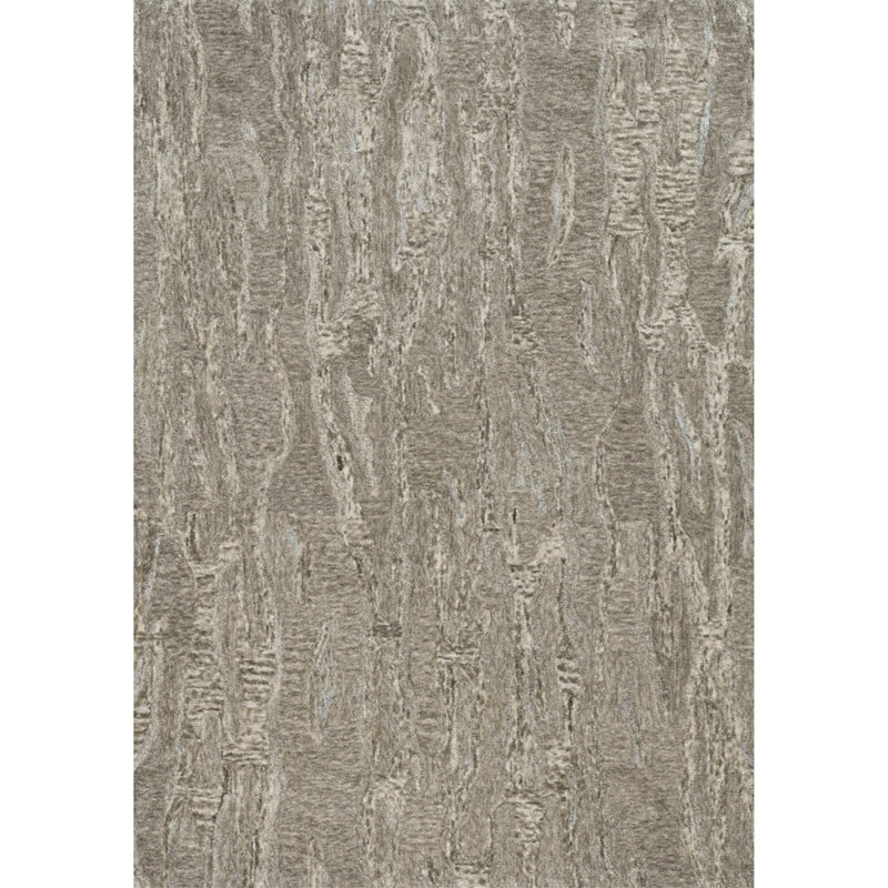 Bodkin Abstract Handmade Handwoven Sand Area Rug, Rectangle 5' x 7'
