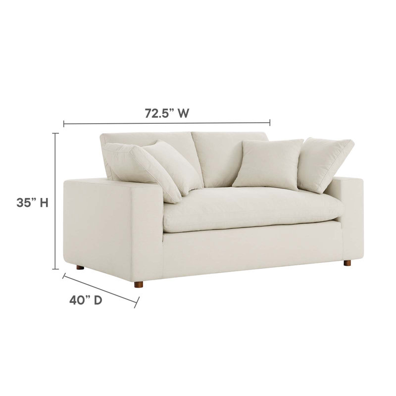 Causeuse Commix, Polyester 100 % beige clair