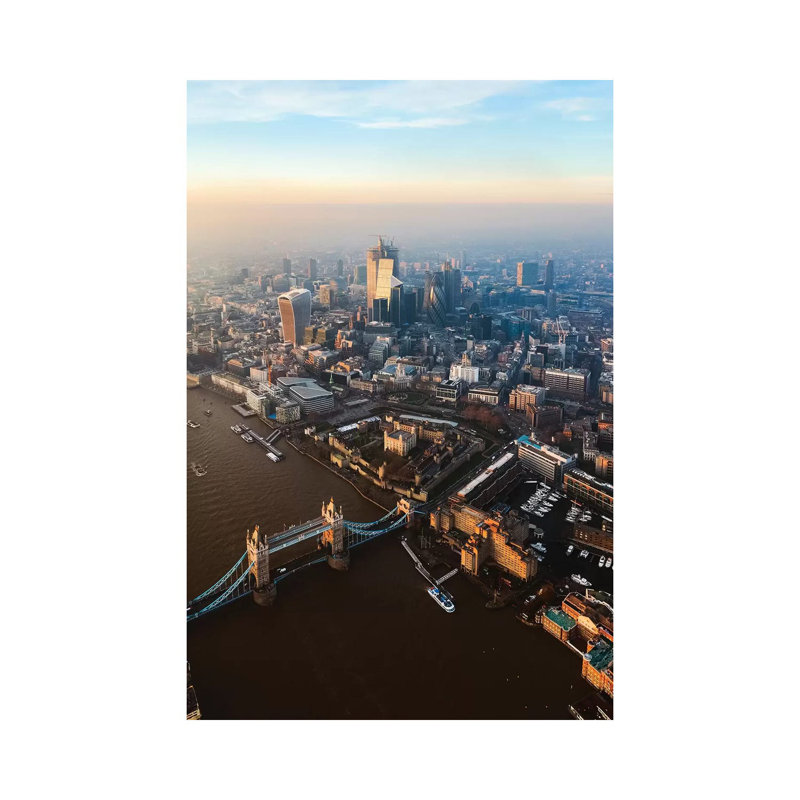 Tower Bridge And The City Of London by Matteo Colombo - Wrapped Canvas Print, 30.48 cm H x 45.72 cm W