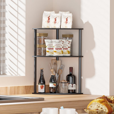 Étagère de cuisine en bois et métal