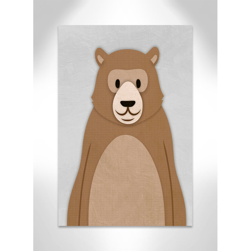 Cheery Bear' Wall Decal, 36" H x 24" W x 1.5" D, Canvas