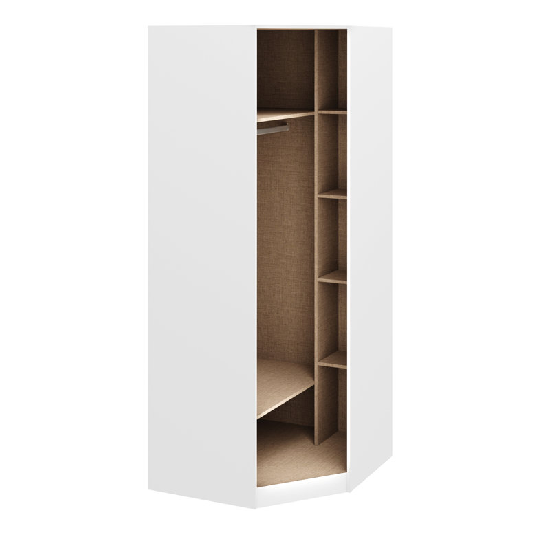 Gillian 1 Door Manufactured Wood Wardrobe, White