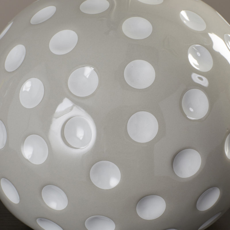 Lampe de table 25 po pois dot, Gris/blanc