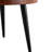 Large Round Coffee Table With - 23.6" Diameter, Texture, Walnut Color, Black Metal Leg, Water , Adjustable Feet For Smooth Surface Texture 23.6 Inches, , Water-, Even