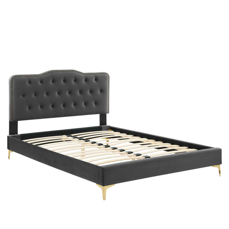 Modway Amber Platform Bed, Queen, Charcoal