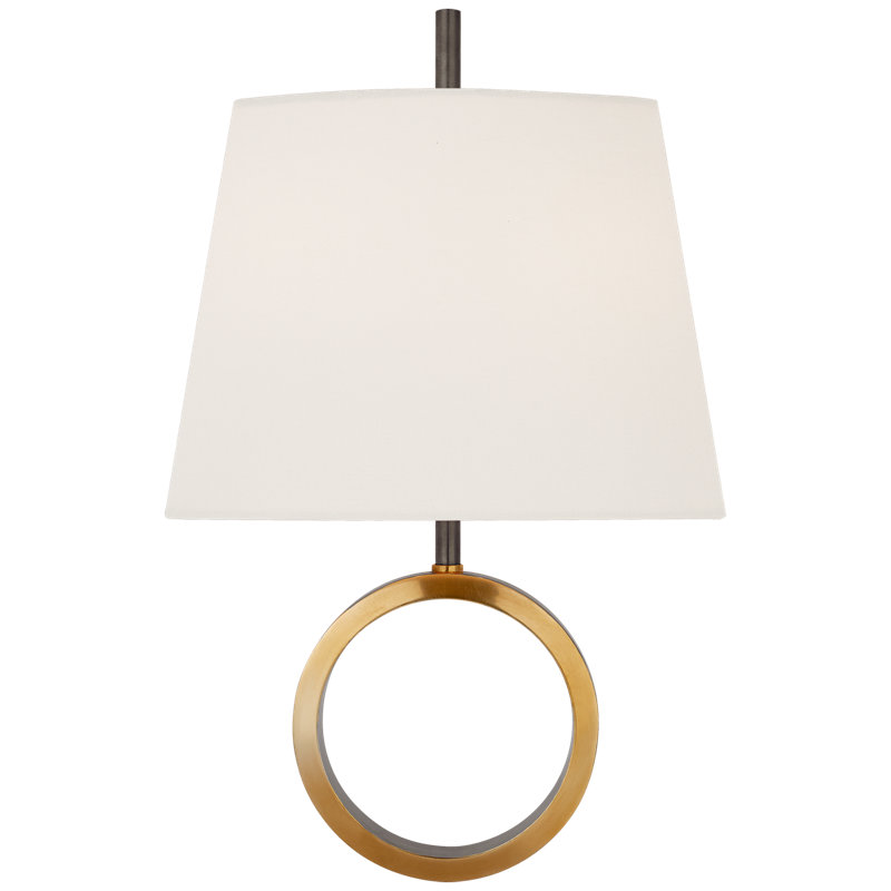 Thomas O'Brien Simone Small Sconce, Bronze/Antique Brass