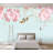 Pink Flowers Yellow Butterfly Classical Removable Wallpaper-860231944