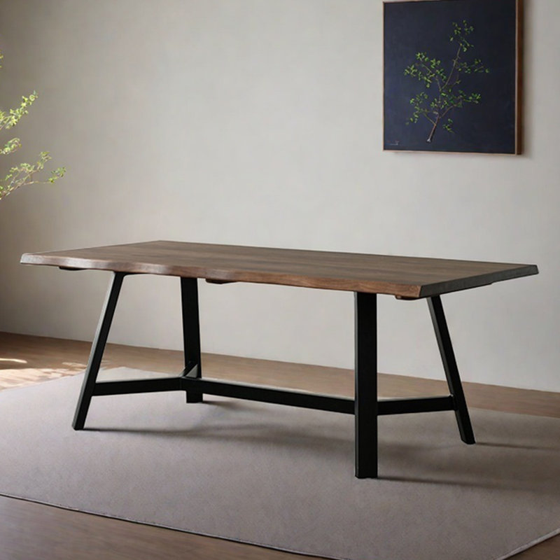 Pieds en bois de noyer noir massif, H 29,53 po x L 70,87 po x l 33,46 po