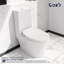 Siège de toilette de bidet allongé non électrique avec lavage arrière et féminin, contrôle de la pression d'eau et buses autonettoyantes