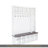 Farmhouse Wooden Style Hall Tree With 6 Hooks, Practical Walnut Storage Bench With Adjustable Shelves, 4-In-1 Entryway Shoe Cabinet With 13 Cubbies For Mudroom, Living Room, 76.7"H-1701553252