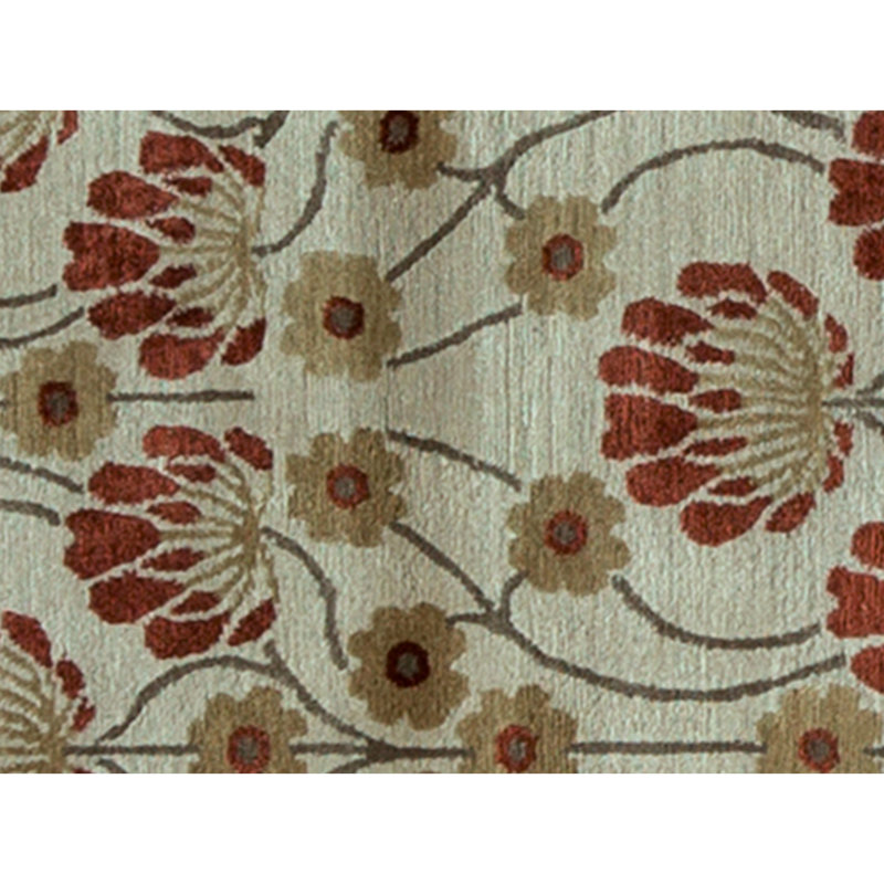Hand Knotted Area Rug in Ivory