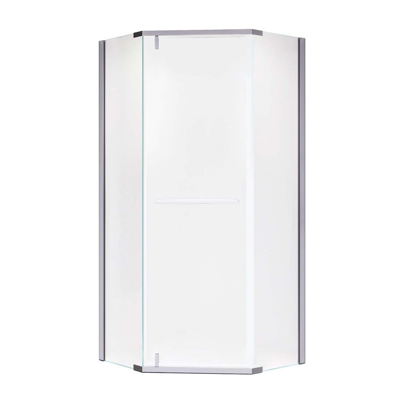 Rainlex 36" x 72" Chrome Pivot Shower Door, 36×36×72 in, 6mm Tempered Glass, Chrome