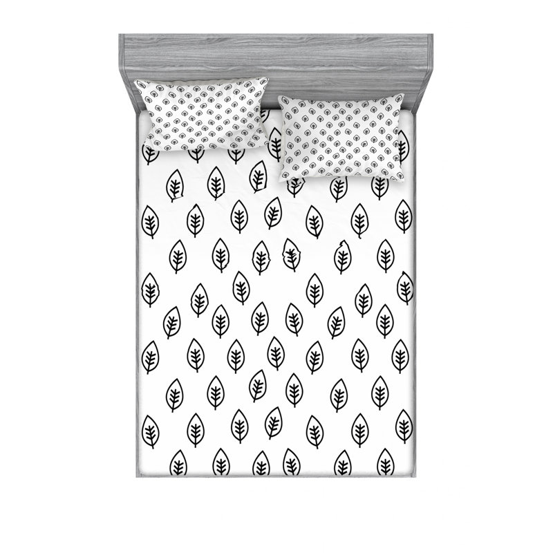 Microfiber Sheet Set, Queen Sheet Set with Fitted Sheet