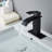 Single Hole Waterfall Bathroom Faucet With Deck Plate With Drain-86181283