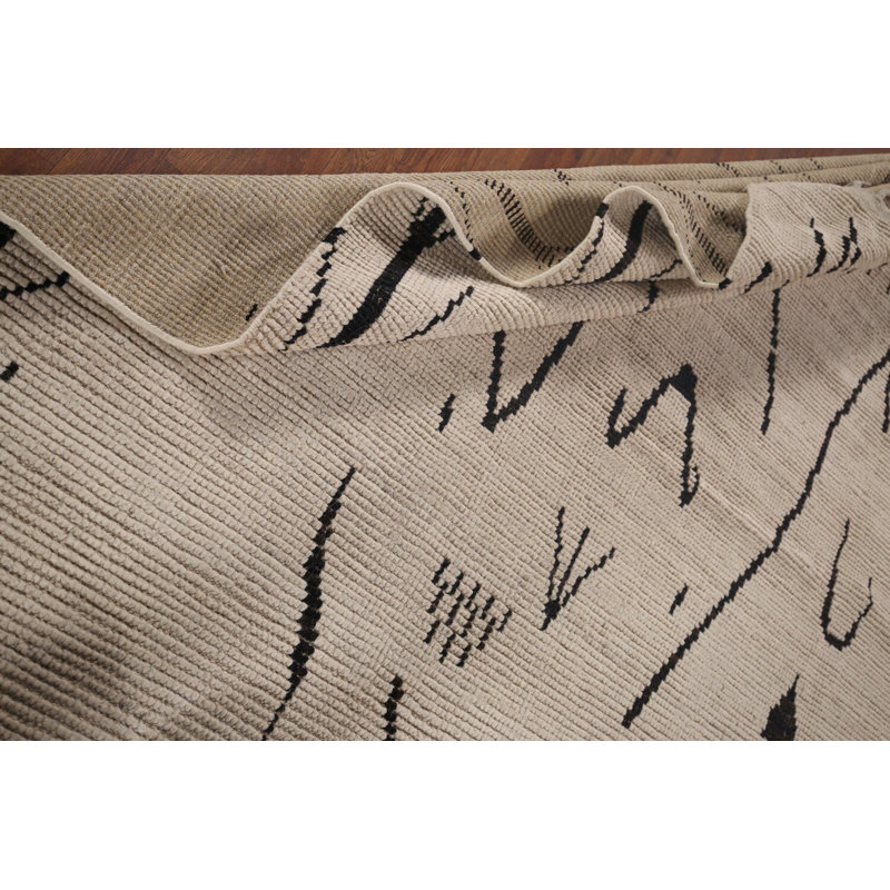 Tapis marocain moderne en laine 10 x 15 po