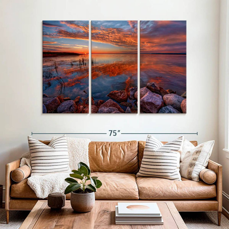 Alvord Rocky Shores Sunrise, 42" H x 65" W