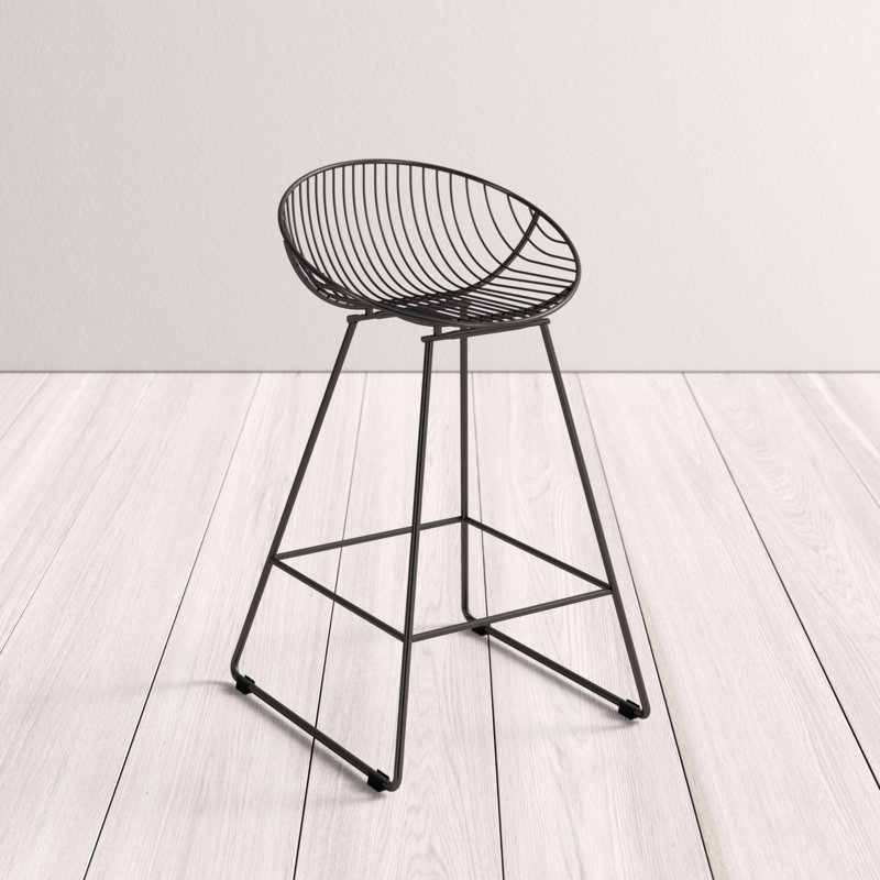 Counter Stool with Metal Frame, Grey