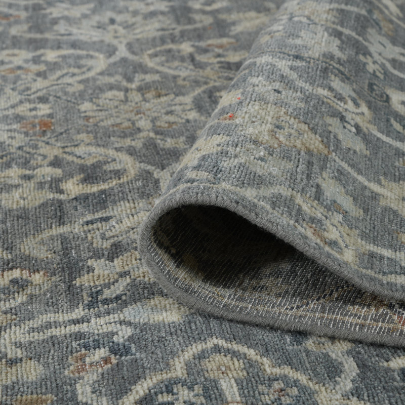 Athens Traditional Hand-Knotted Iron Area Rug, 2' X 3', Rectangle 8' x 10'