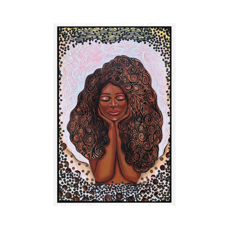 Joy by Ashley Joi - Print on Canvas, 101.6 cm H x 66.04 cm W, White Framed