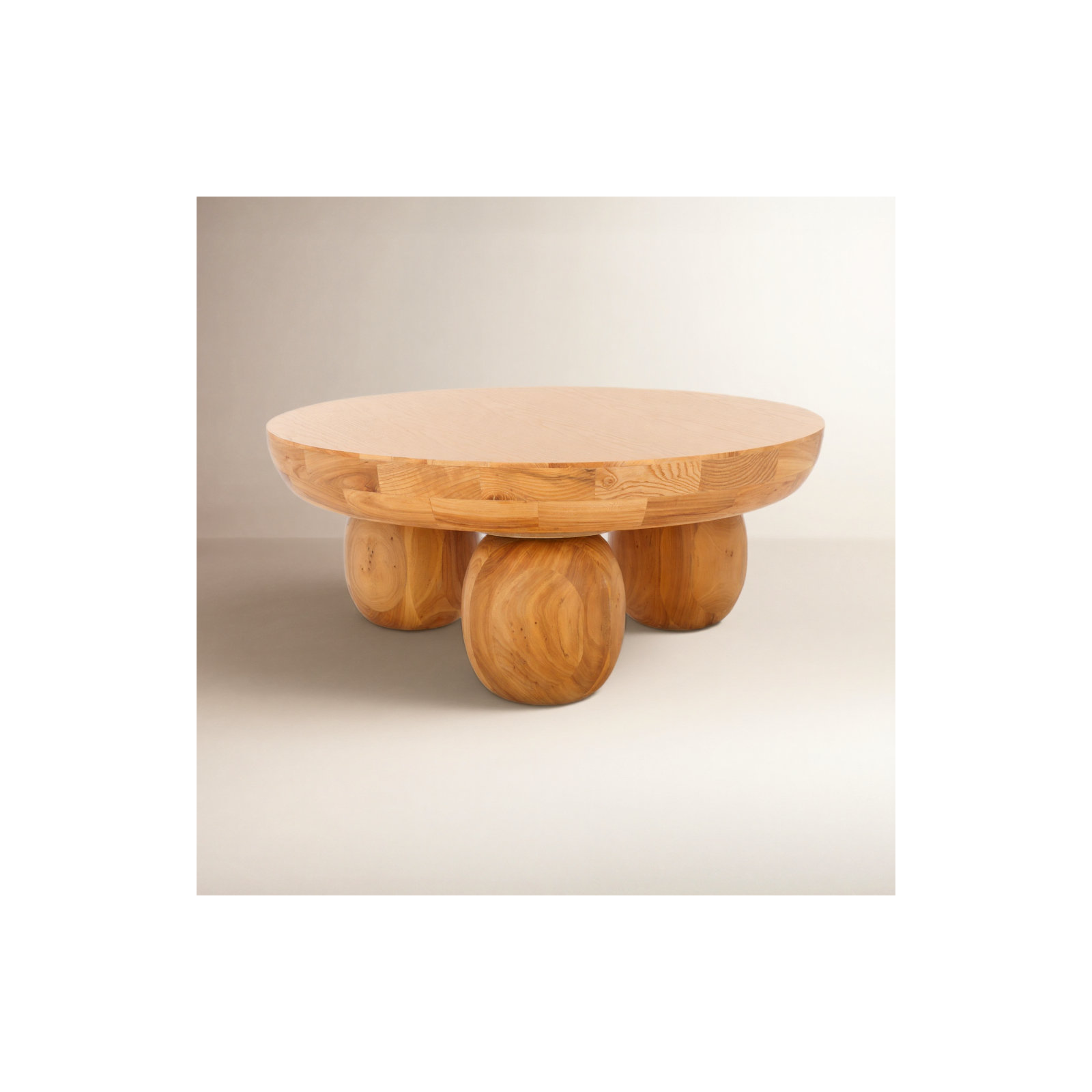 Raver Solid Wood Single Coffee Table, Beige