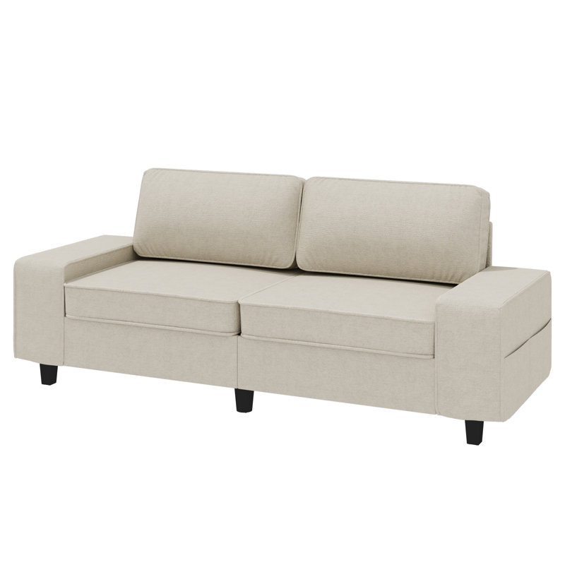 Causeuse de salon de style moderne, Chenille crème