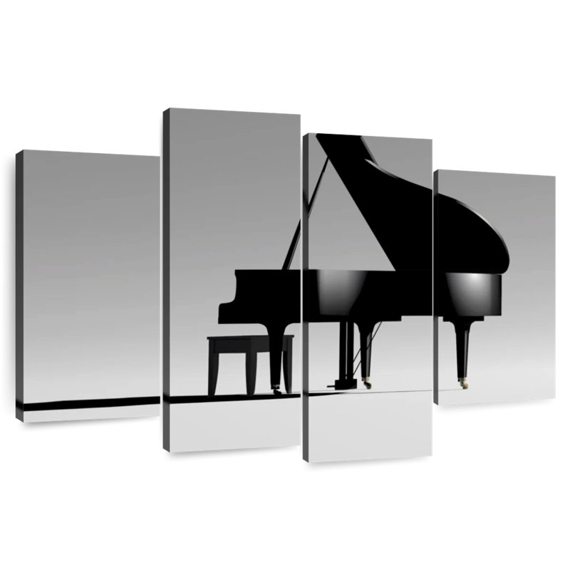 Piano à queue Abarca sur fond blanc, H 22 po x l 36 po