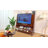 Daniel Solid Wood Rolling TV Stand with Shelves-1420758909