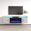 Meuble télé blanc avec foyer flottant 63 po Giza-1913120257