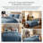 Southshore Fine Linens Vilano Duvet Cover Set, Oversized 110 GSM Microfiber Bedding with Hidden Zipper Closure and 4 Corner Ties, 2 Pillow Shams, Full/Queen, Coronet Blue-850210334-850210346