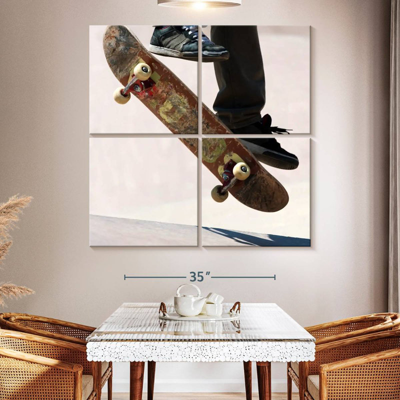 Sireci Vintage Skateboard, 50" H x 50" W