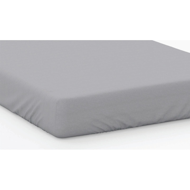 Plain Dye 200 TC Egyptian-Quality Cotton Egyptian Cotton Fitted Sheet, Platinum, Kingsize (5')