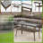 Serita Trym 6-Pieces Outdoor PE Wicker Patio Sectional Outdoor Conversation Set With Cushions-554471105