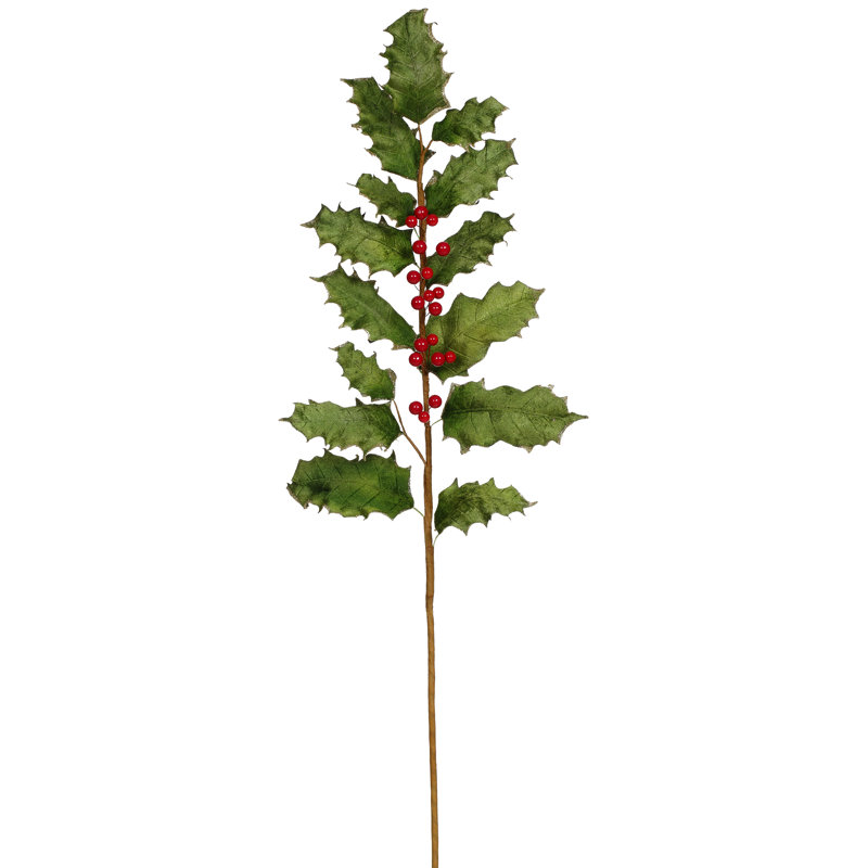Feuilles de houx avec jet de baies - ensemble de 6 40,5 po