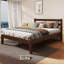 Lit plateforme en bois massif de style Mid-Century avec tête de lit, cadre de lit moderne avec support silencieux et robuste - aucun sommier nécessaire-29881969-26117457