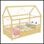 Twin Size Floor Wooden Bed-1502329043