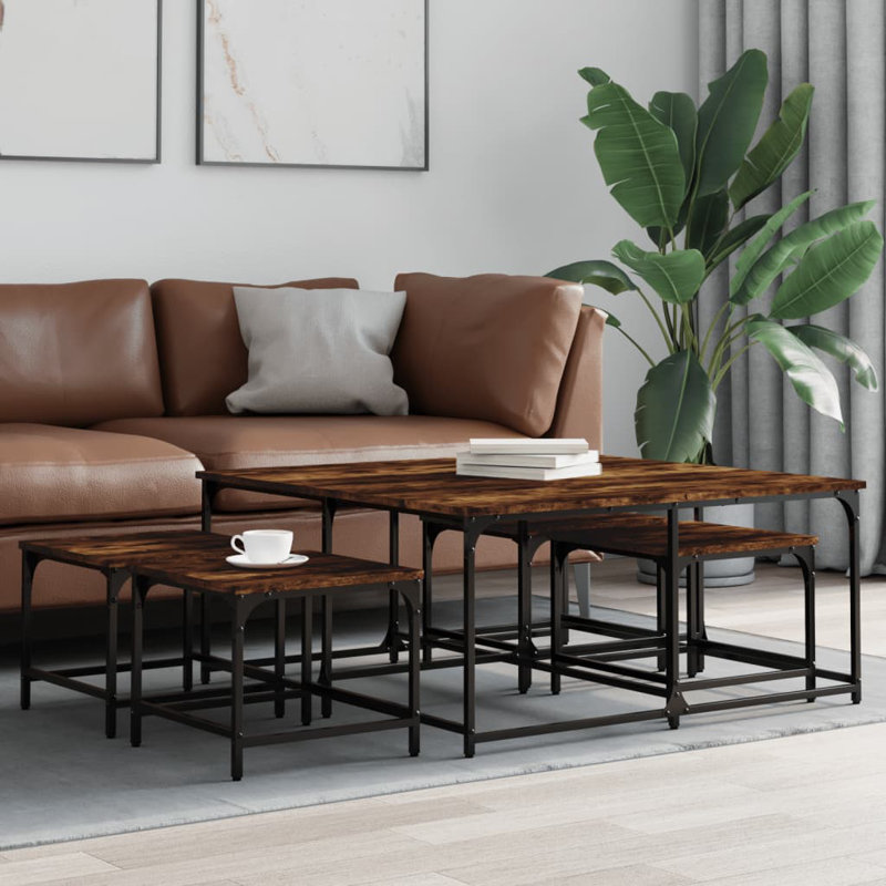 Theophilos Frame Coffee Table, Smoked Oak