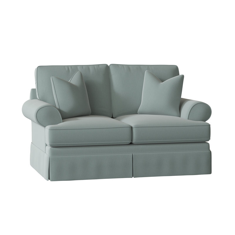 Atterbury 68" Flared Arm Loveseat, Canvas Spa Sunbrella® Canvas