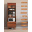 Armoire de rangement murale inclinée en bois massif-2035658872