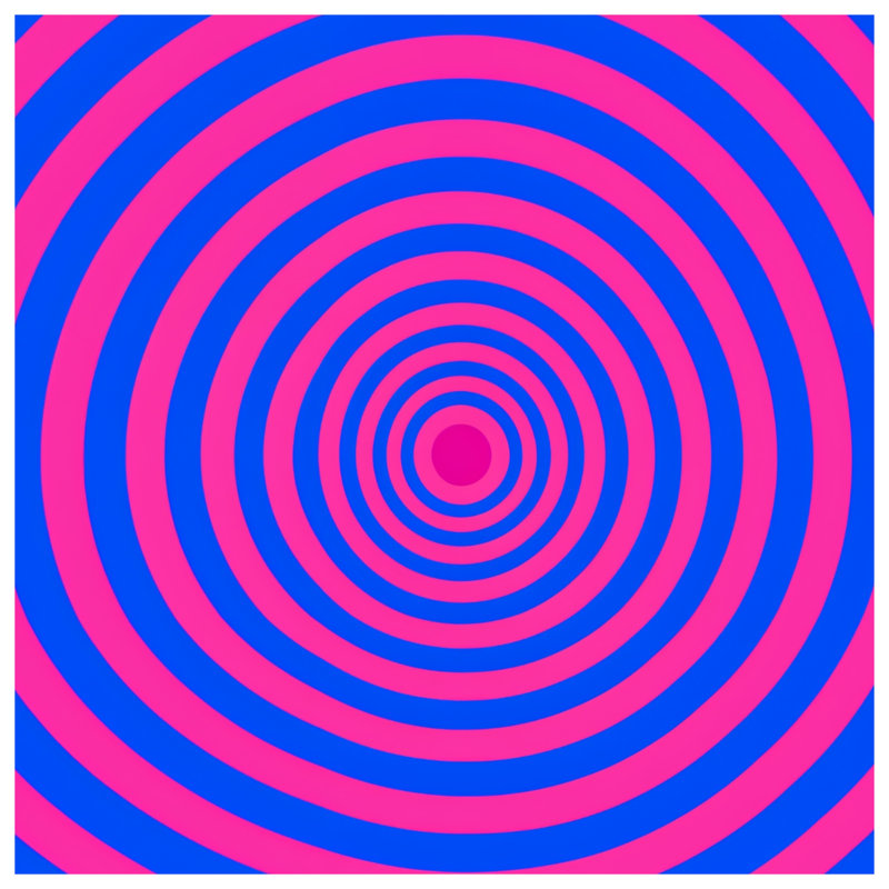 Couvertures roses à cercles concentriques, 60in W x 80in H