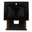 Armoire de salle de bain moderne avec lavabo en céramique noire, 2 choix de tiroirs à fermeture douce fiable-695931371