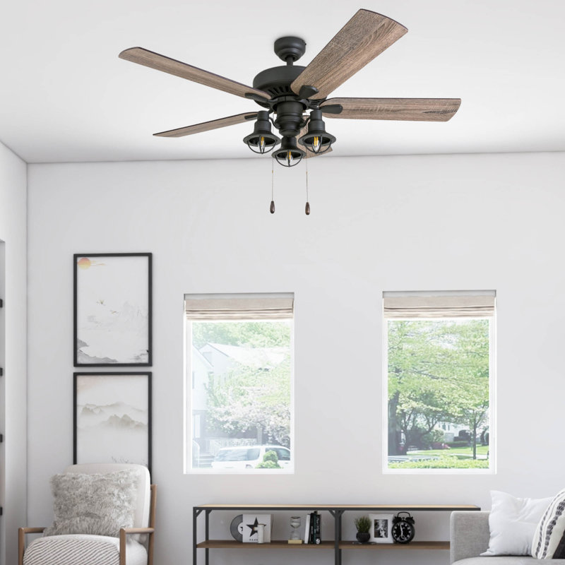 Ventilateur de plafond 52 po avec lumière DEL Ennora, Télécommande à 3 vitesses