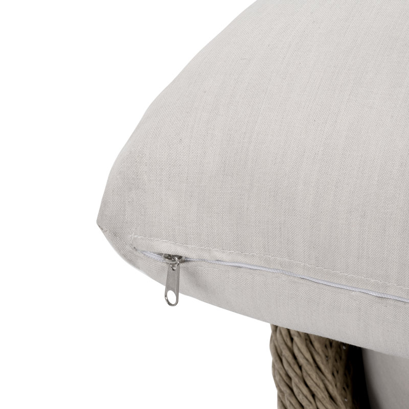 Chaises longues pour patio Leyton, Beige