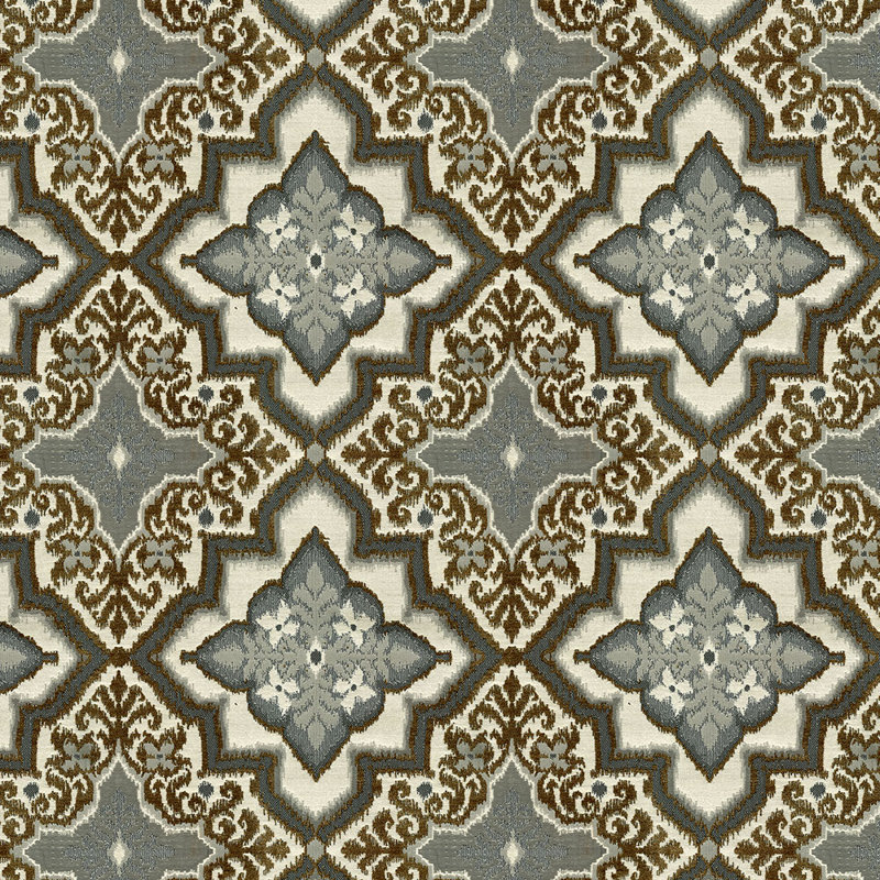 Tissu Crompton, Brun / gris
